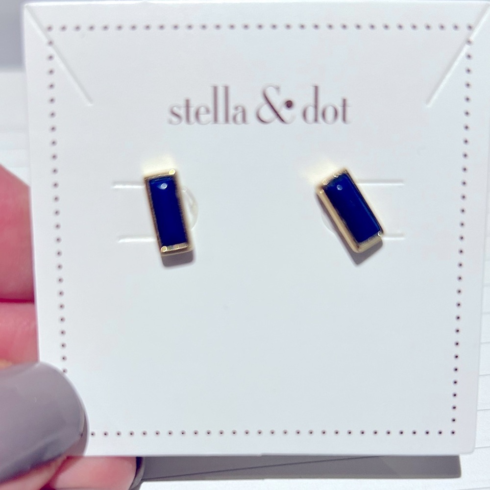 Blue lapis stone earrings - Stella & Dot